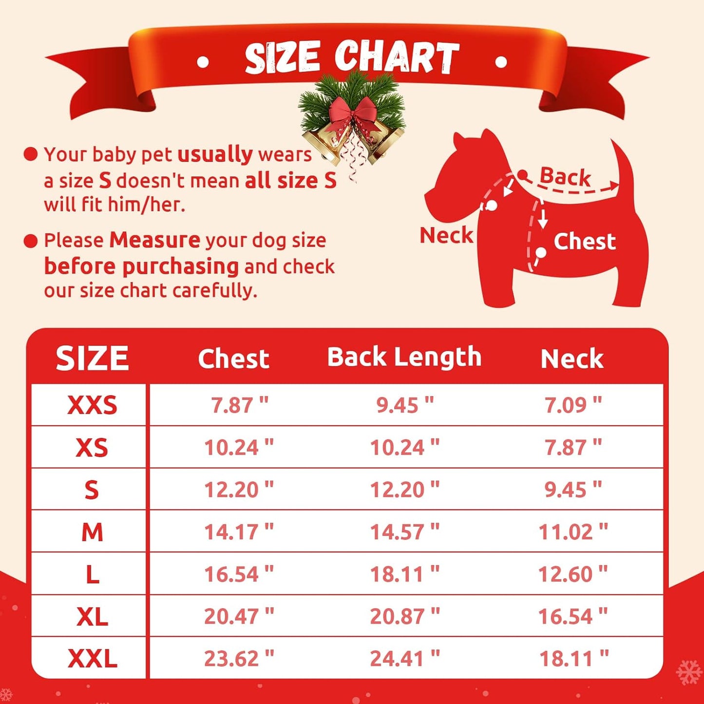 Ugly Christmas Dog Sweater Reindeer Xmas Dog Outfits Pet Dog Holiday Costumes Red Puppy Cat Winter Knitwear Clothes Turtleneck Warm Jumper Clothes for Small Medium Large Dogs(Red,Xxs)